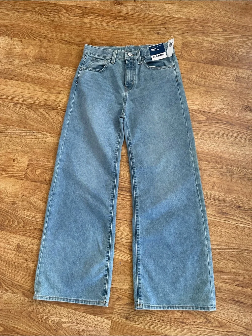 NWT Old Navy Kids High Waist Baggy Wide Leg Jeans 14 Years